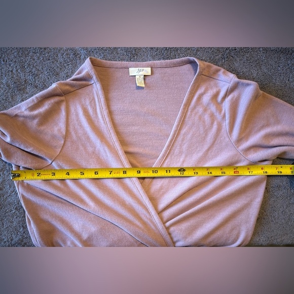 J. Jill Wrap Mauve Pink Blouse Rayon Blend Side Tie Size S - Picture 4 of 6
